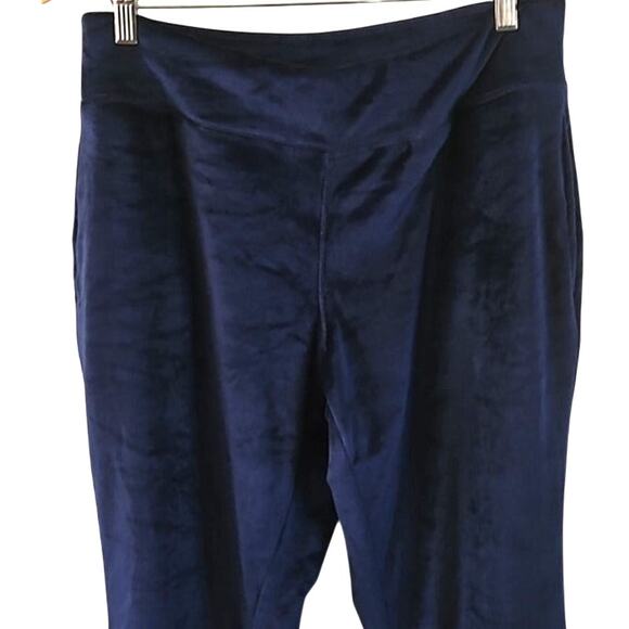 NWOT Belle by Kim Gravel Women’s Navy Blue Velour Pull-On Pants – Size MP Petite - Picture 4 of 6
